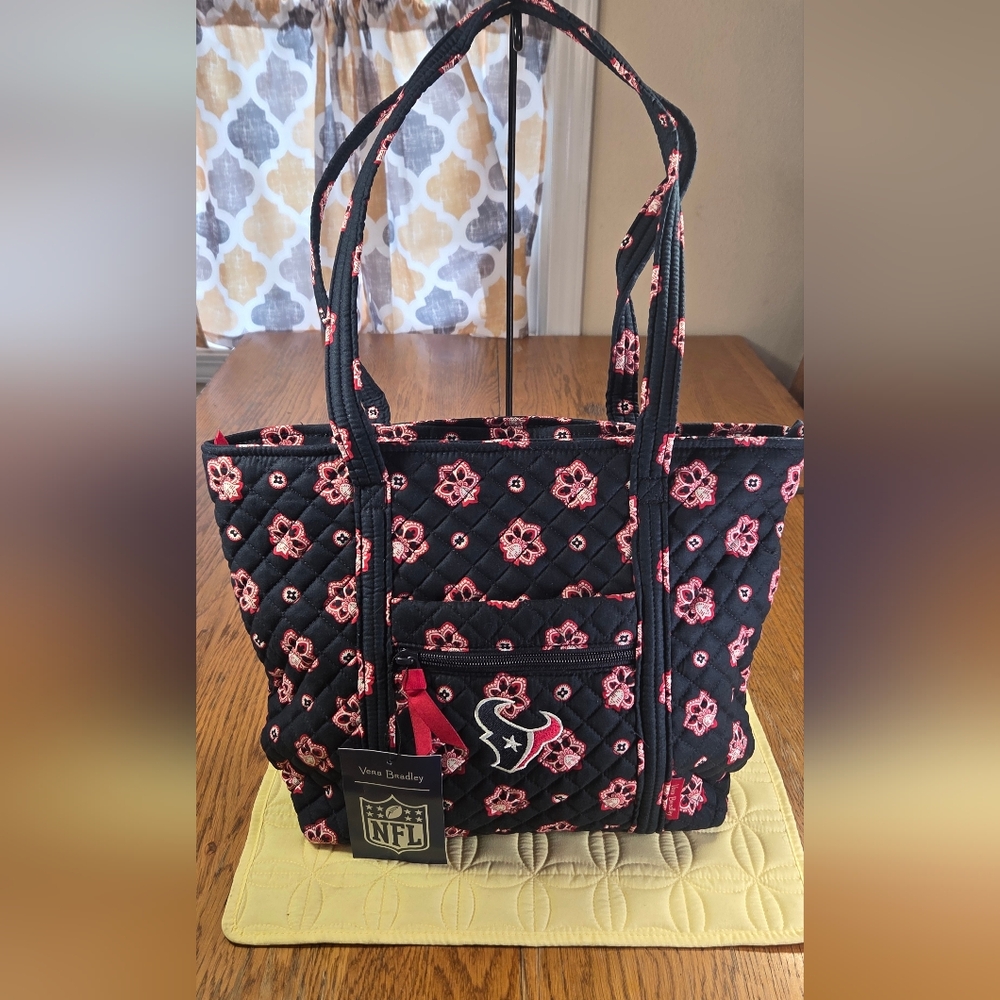 NFL Texans Vera Bradley Navy and Red Tote... NWT KKCP